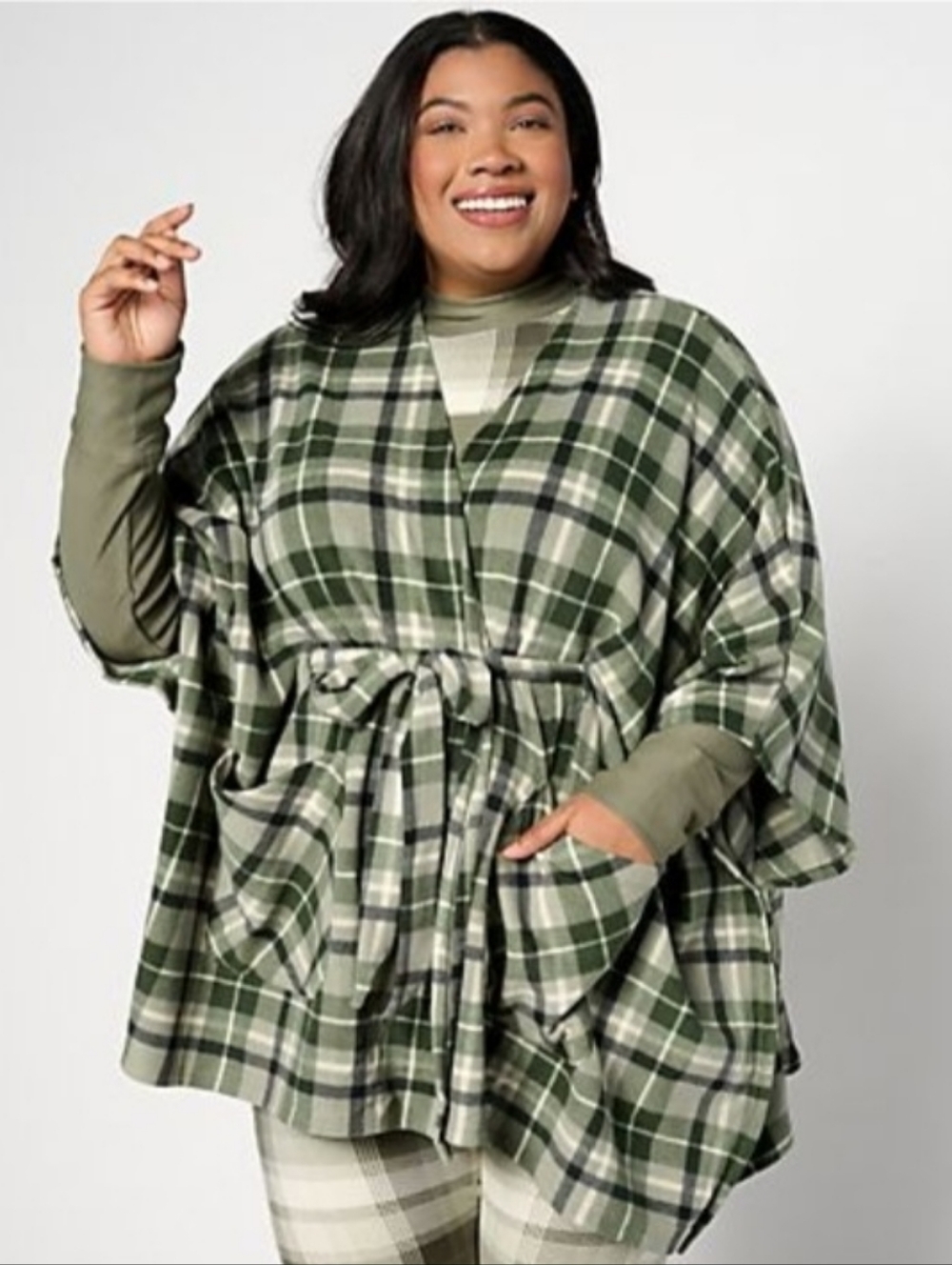 Cuddl Duds Fleece With Stretch Belted Blanket Wrap Size Small NWT - Picture 3 of 9